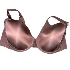 Soma bra 38D Vanishing lace‎ trim taupe brown padded 360 Perfect Coverage